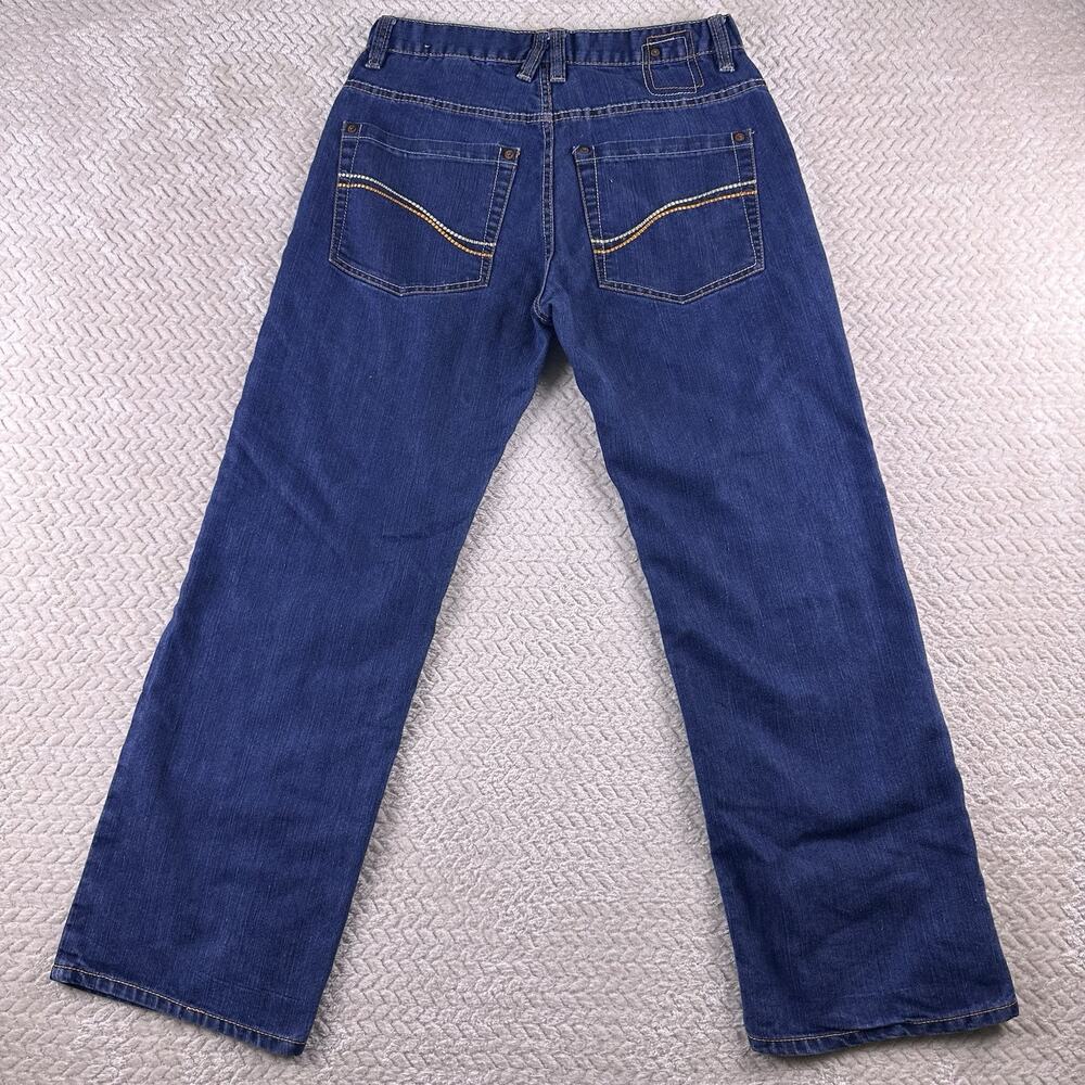 Y2K Vintage PJ Mark Jeans Wide Straight Leg 32 X‎ 32 Embroidered- EUC - Picture 8 of 15